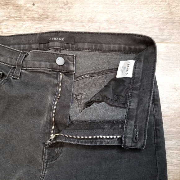 J Brand Leenah Black Distressed Knee Skinny Jeans 28 - Picture 6 of 8